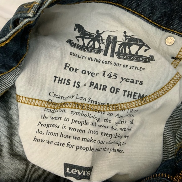 Levi Strauss 502 Dark Wash Taper Straight Leg Jeans 100% Cotton 34x29 Actual - Picture 7 of 15